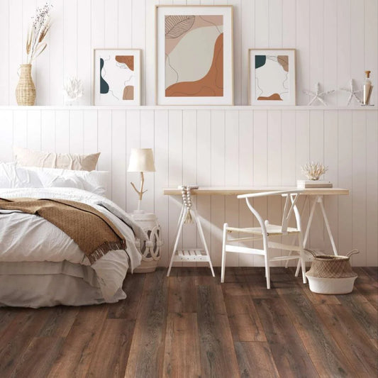 Dark Brown Laminate Straight Plank