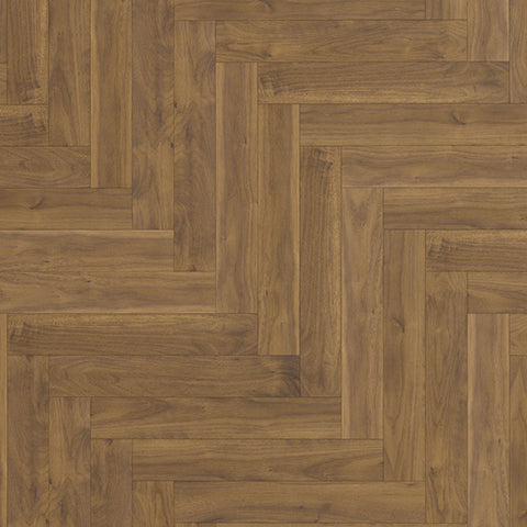 Golden Walnut Laminate Herringbone